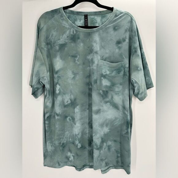 Lululemon Relaxed Mesh Pocketed Short Sleeve Shirt TDWM Size XL - Picture 2 of 9